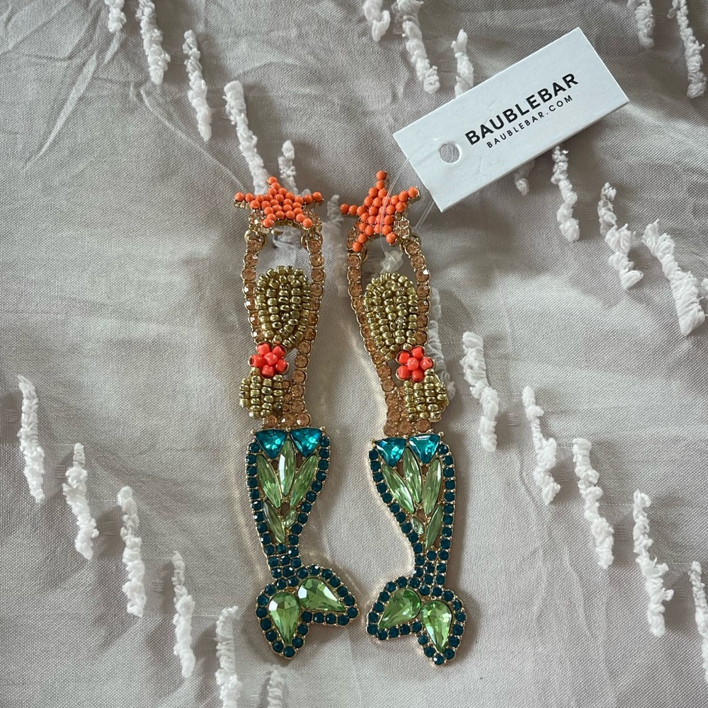 BaubleBar Vibrant Mermaid Earrings NWT